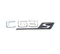 Lettere cromate nere ABS 3D compatibili con C63S W205 W204 2019-2022 Logo adesivo emblema distintivo bagagliaio accessori auto(Chrome Silver)
