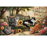 Lettere da lontano e gatti Puzzle 1000 Pezzi,Sfida Impossibile,Antistress,Decorazione Casa,Idea Regalo,Adulti E Ragazzi,Cartone Di Qualità,dai 14 Anni,Gioco Educativo 70x50cm