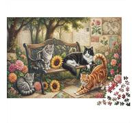 Lettere da lontano e gatti Puzzle 1000 Pezzi,Sfida Impossibile,Antistress,Decorazione Casa,Idea Regalo,Adulti E Ragazzi,Cartone Di Qualità,dai 14 Anni,Gioco Educativo 70x50cm
