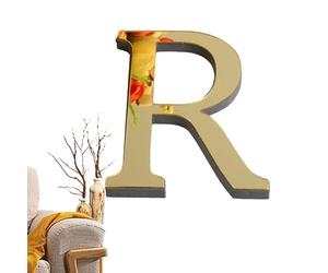 Lettere da parete a specchio acrilico | Decalcomanie da muro autoadesive 3D con - Lettere Grandi Oro Chiaro, Decorativi 'Da Appendere Alla Fattoria Per La Festa Nuziale 'ufficio a Camera Da Di Casa