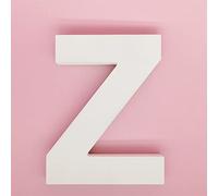 Lettere da parete grandi con alfabeto Z in legno numero in legno fai da te blocco parole segno decorativo lettera per casa camera da letto ufficio decorazione decorazione per feste di nozze bianco