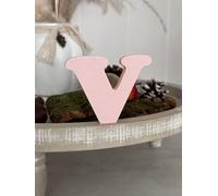 Lettere decorative 3D, lettere singole da A-Z, 0-9 e &, colori assortiti, per scritte personalizzate, nomi e parole; matrimonio, nascita, regali, cameretta (rosa, V)