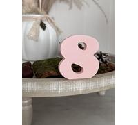 Lettere decorative 3D, lettere singole da A-Z, 0-9 e &, colori assortiti, per scritte personalizzate, nomi e parole; matrimonio, nascita, regali, cameretta dei bambini (rosa, 8)