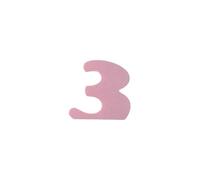Lettere decorative 3D, lettere singole da A-Z, 0-9 e &, colori assortiti, per scritte personalizzate, nomi e parole; matrimonio, nascita, regali, cameretta dei bambini (rosa, 3)