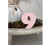 Lettere decorative 3D, lettere singole da A-Z, 0-9 e &, colori assortiti, per scritte personalizzate, nomi e parole; matrimonio, nascita, regali, cameretta dei bambini (rosa, 9)