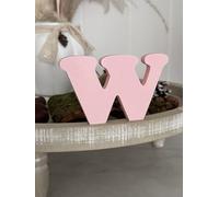 Lettere decorative 3D, lettere singole da A-Z, 0-9 e &, colori assortiti, per scritte personalizzate, nomi e parole; matrimonio, nascita, regali, cameretta (rosa, W)