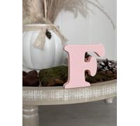 Lettere decorative 3D, lettere singole da A-Z, 0-9 e &, colori assortiti, per scritte personalizzate, nomi e parole; matrimonio, nascita, regali, cameretta (rosa, F)