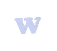Lettere decorative 3D, lettere singole da A-Z, 0-9 e &, colori assortiti, per scritte personalizzate, nomi e parole; matrimonio, nascita, regali, cameretta (bianco, W)