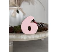 Lettere decorative 3D, lettere singole da A-Z, 0-9 e &, colori assortiti, per scritte personalizzate, nomi e parole; matrimonio, nascita, regali, cameretta dei bambini (rosa, 6)