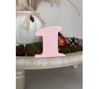 Lettere decorative 3D, lettere singole da A-Z, 0-9 e &, colori assortiti, per scritte personalizzate, nomi e parole; matrimonio, nascita, regali, cameretta dei bambini (rosa, 1)