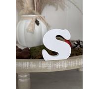 Lettere decorative 3D, lettere singole da A-Z, 0-9 e &, colori assortiti, per scritte personalizzate, nomi e parole; matrimonio, nascita, regali, cameretta (bianco, S)