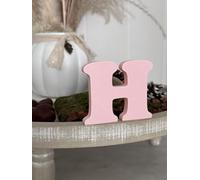 Lettere decorative 3D, lettere singole da A-Z, 0-9 e &, per scritte personalizzate, nomi e parole; matrimonio, nascita, regali, cameretta (rosa, H)