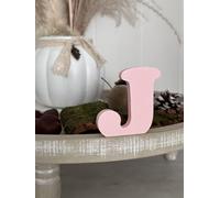 Lettere decorative 3D, lettere singole da A-Z, 0-9 e &, per scritte personalizzate, nomi e parole; matrimonio, nascita, regali, cameretta dei bambini (rosa, J)