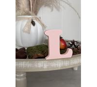 Lettere decorative 3D, lettere singole da A-Z, 0-9 e &, per scritte personalizzate, nomi e parole; matrimonio, nascita, regali, cameretta (rosa, L)