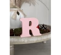 Lettere decorative 3D, lettere singole da A-Z, 0-9 e &, per scritte personalizzate, nomi e parole; matrimonio, nascita, regali, cameretta dei bambini (rosa, R)