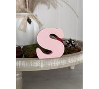 Lettere decorative 3D, lettere singole da A-Z, 0-9 e &, per scritte personalizzate, nomi e parole; matrimonio, nascita, regali, cameretta (rosa, S)