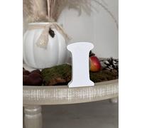 Lettere decorative 3D, lettere singole dalla A-Z, 0-9 e colori assortiti, per scritte personalizzate, nomi e parole; matrimonio, nascita, regali, cameretta (bianco, I)