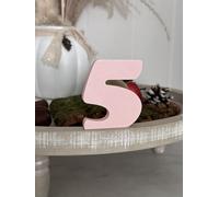 Lettere decorative 3D, lettere singole dalla A-Z, 0-9 e &, per scritte personalizzate, nomi e parole; matrimonio, nascita, regali, cameretta dei bambini (rosa, 5)