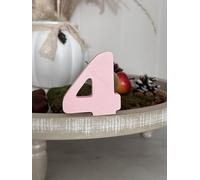 Lettere decorative 3D, lettere singole dalla A-Z, 0-9 e &, per scritte personalizzate, nomi e parole; matrimonio, nascita, regali, cameretta dei bambini (rosa, 4)