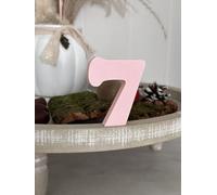 Lettere decorative 3D, lettere singole dalla A-Z, 0-9 e &, per scritte personalizzate, nomi e parole; matrimonio, nascita, regali, cameretta dei bambini (rosa, 7)