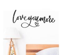 Lettere decorative da parete in metallo con scritta "Love You More":