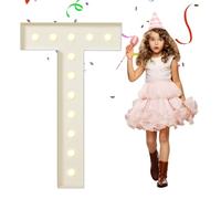 Lettere decorative giganti a forma di lettera T, 1,2 m, per illuminare la camera dei bambini, feste di vacanza, cabine fotografiche, rivelazione di genere, 120 cm