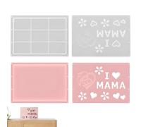 Lettere Della Grotta Floreale Per Decorazioni Artistiche - Stampo In Silicone Per Creazioni | Stampo Della Festa Della Mamma Per Artigianato Decorativo | Creazioni Fatte A Mano Per La Festa E Il