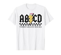 Lettere dell'alfabeto ABCD di 3° grado Rock and Roll per il ritorno a scuola Maglietta