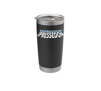 Lettere di depressione incantesimo "I pressed on" ispira le vittime Bicchiere termico in acciaio inox doppia parete