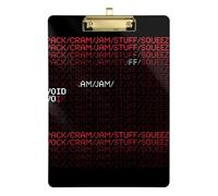 Lettere digitali rosse e nere, formato A4, portablocco infrangibile, trasparente, per insegnanti, dimensioni elementari 9 x 12