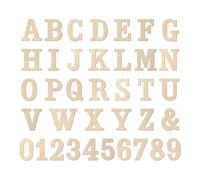 Lettere e numeri in legno da 5,1 cm, 315 pezzi, per artigianato, non finiti, alfabeto ABC e numeri 0-9 per decorazione da parete