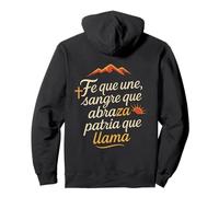 Lettere "Fe que Une, Sangre que Abraza, Patria que LLama" Felpa con Cappuccio