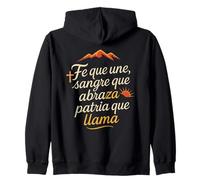 Lettere "Fe que Une, Sangre que Abraza, Patria que LLama" Felpa con Cappuccio