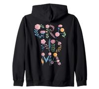 Lettere Floreali Pastello Grandma Tipografia Botanica Nonna Felpa con Cappuccio