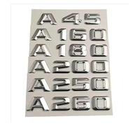Lettere for auto cromate nere in ABS 3D compatibili con A35 A45 A160 A180 A200 A220 A250, logo distintivo, adesivo for bagagliaio posteriore. Accessori.(Chrome Convex,A200)