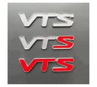 Lettere for auto in metallo 3D Logo tronco VTS Adesivo distintivo emblema compatibile con C2 C3 C4 Quatre Xsara Jimny Saxo VTS Accessori(Red VTS)