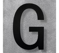 Lettere galleggianti moderne in acciaio inox nero, 20,3 cm, numero indirizzo elegante e visibile per casa/ufficio, resistente alle intemperie e facile da installare, lettera G