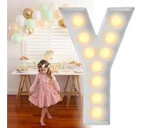Lettere Grandi Illuminate Da 70 Cm LED Marquee Alfabeto Lettere E Numeri Decorazioni For Insegne Luminose Mosaico Lettere Grandi Cornice For Palloncini For Decorazioni ( Color : Letter Y , Size : 70cm