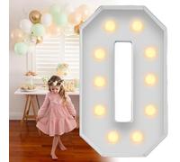 Lettere Grandi Illuminate Da 70 Cm LED Marquee Alfabeto Lettere E Numeri Decorazioni For Insegne Luminose Mosaico Lettere Grandi Cornice For Palloncini For Decorazioni ( Color : Letter O , Size : 70cm