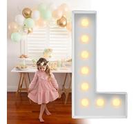 Lettere Grandi Illuminate Da 70 Cm LED Marquee Alfabeto Lettere E Numeri Decorazioni For Insegne Luminose Mosaico Lettere Grandi Cornice For Palloncini For Decorazioni ( Color : Letter L , Size : 70cm