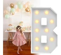Lettere Grandi Illuminate Da 70 Cm LED Marquee Alfabeto Lettere E Numeri Decorazioni For Insegne Luminose Mosaico Lettere Grandi Cornice For Palloncini For Decorazioni ( Color : Letter B , Size : 70cm