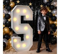 Lettere illuminate da 0,9 m con luci a LED grandi e pretagliate, in schiuma, per feste di compleanno, Natale, laurea, addio al nubilato, baby shower, decorazioni per matrimoni