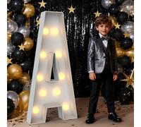 Lettere illuminate da 0,9 m, lettere illuminate a LED, pre-tagliate, in schiuma, per compleanni, Natale, lauree, decorazioni per feste Letras Con Luces Para Decorar Fiestas