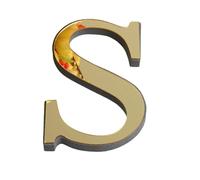 Lettere in acrilico per 3D - autoadesivo, decalcomanie da parete oro chiaro, lettere fai da te specchio acrilico pareti adesive, per parete murale cucina, facile da applicare
