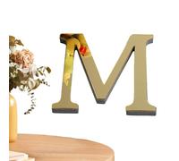 Lettere in acrilico per 3D - autoadesivo, decalcomanie da parete oro chiaro, lettere fai da te specchio acrilico pareti adesive, per parete murale cucina, facile da applicare