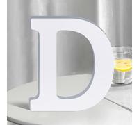 Lettere in legno bianco da 20 cm, per decorazione da parete, grandi lettere in legno non finite per casa, lettere dell'alfabeto in legno per artigianato, tavola da giardino o nome della stanza, fai da