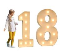 Lettere LED con lettere dell'alfabeto e insegne luminose for 18, cornice for palloncini numero 18, decorazioni LED con lettere dell'alfabeto e numeri, insegne luminose for la scuola, l'università, tav