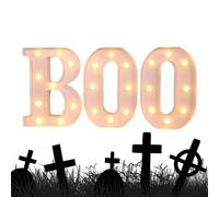Lettere Luminose a Led | 3 Pezzi Insegna Boo Luci Halloween,Lampada LED Decorazione Interni per Casa Camera da Letto Feste con Calda Luci