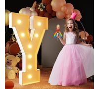 Lettere luminose for tendoni for decorazioni for feste di compleanno, matrimoni, fidanzamenti, lettere grandi for tendoni for kit arco decorativo for feste(Letter Y,70cm/2.3FT)