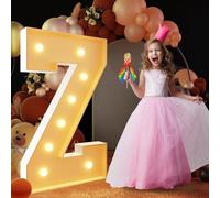 Lettere luminose for tendoni for decorazioni for feste di compleanno, matrimoni, fidanzamenti, lettere grandi for tendoni for kit arco decorativo for feste(Letter Z,70cm/2.3FT)